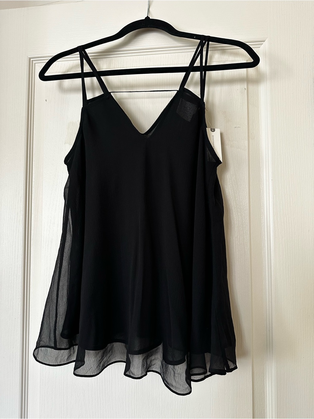 HD in Paris Black Sheer V-Neck Double-Strap Camisole